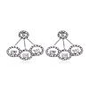 Chic and Stylish Flat Round Alloy Stud Earrings DS9375-5
