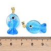 Handmade Dichroic Foil Lampwork Pendants X1-DICH-G001-01G-09-3