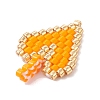 2Pcs 2 Styles Glass Seed Beaded Pendants PALLOY-MZ00883-04-5