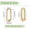 6Pcs Brass Spring Gate Rings KK-SC0003-85-2