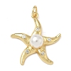 Brass Micro Pave Cubic Zirconia Pendants KK-P326-14G-1