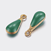 Antique Golden Plated Brass Enamel teardrop X-KK-Q571-01F-2