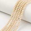 Electroplate Opaque Solid Color Glass Beads Strands EGLA-A044-P1mm-L05-1