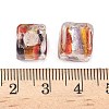 Silver Foil Glass Beads FOIL-D074-01D-4