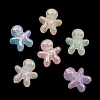 Luminous UV Plating Rainbow Iridescent Acrylic Beads X-PACR-E002-04-3