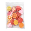 28Pcs 7 Styles Fruit Theme Spray Painted Opaque Resin Pendants RESI-FS0002-43-7