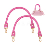 Cowhide Bag Handles with Alloy Swivel Clasps FIND-WH0126-546A-7