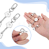 4Pcs Flower Alloy Enamel Alloy Bag Decorative Chains PURS-PH0001-30-3