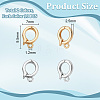 20Pcs 2 Colors Brass Fold Over Clasps KK-UN0005-86-3