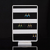 Acrylic Organic Glass Earrings Displays EDIS-F002-03-4