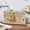 Wood Earring Display Card Holders ODIS-WH0072-01-5