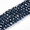 Electroplate Glass Beads Strands EGLA-A044-P4mm-A16-1