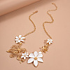 Flower Alloy Enamel Bib Necklaces for Women FS-WGFF703-02-1