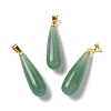 Natural Green AventurineTeardrop Pendants G-Q005-03G-06-1