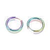 Ion Plating(IP) 304 Stainless Steel Huggie Hoop Earrings EJEW-F111B-21mm-Y-2