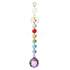 Glass Teardrop Window Hanging Suncatchers HJEW-JM04516-2