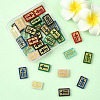 36Pcs 9 Colors Handmade Lampwork Beads LAMP-SC0001-72-7