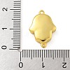 Rack Plating Brass Enamel Religion Hamsa Hand Connector Charms KK-A234-020-G-4