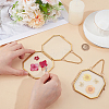 Octagon Brass Glass Hanging Photo Frame AJEW-WH0270-555A-3