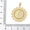 Rack Plating Brass Micro Pave Clear Cubic Zirconia Pendants KK-P287-36B-G-3