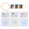 DIY Flower Pattern Embroidery Beginner Kits DIY-TAC0020-38-2