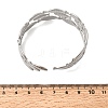 Fish 304 Stainless Steel Cuff Bangles for Women BJEW-A155-02P-5