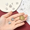 10Pcs 5 Styles Brass Micro Pave Clear Cubic Zirconia Pendants KK-CJ0004-26P-4