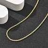 Brass Rolo Chains Necklaces for Women NJEW-D302-22G-2