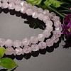 Faceted Natural Rose Quartz Gemstone Bead Strands G-J331-01-8mm-3