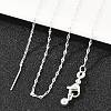 1.5MM Adjustable Slider Brass Dapped Chain Necklaces for Men Women NJEW-L012-10S-3