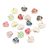 Brass Enamel Charms KK-G399-10-1