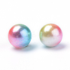 Rainbow Acrylic Imitation Pearl Beads OACR-R065-3mm-A07-2