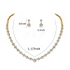 Brass Cubic Zirconia Jewelry Sets FS-WG75FBD-02-3