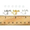 12Pcs 3 ColorS Brass Screw On Clip-on Earring Findings KK-FS0001-32-5