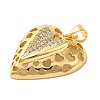 Mother's Day Brass Micro Pave Clear Cubic Zirconia Pendants FIND-Z041-20D-2