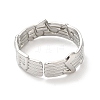 Non-Tarnish 304 Stainless Steel Cuff Wide Band Finger Rings RJEW-L107-015P-3