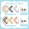 24Pcs 6 Styles Zinc Alloy Purse Decorative Edge Hardware PURS-PH0001-42-2
