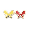 Plating Resin Butterfly Beads RESI-U007-03-2