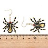 Halloween Glass Seed Bead Dangle Earrings EJEW-MZ00769-04-5