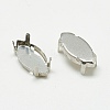 Non-Tarnish 201 Stainless Steel Sew on Prong Settings STAS-T032-04-4x8mm-2