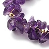 Natural Amethyst Chip Beaded Bracelets for Women BJEW-F478-01B-2