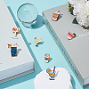 7Pcs 7 Styles Drink Enamel Pins JEWB-SC0001-85-4