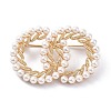 Plastic Imitation Pearl Beads Brooch JEWB-D007-03G-1