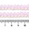 Baking Paint Transparent Glass Beads Strands LS-DGLA-A034-J6MM-D09-4