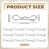30Pcs Stainless Steel Galvanized Split Cotter Pins FIND-LP0009-14-2