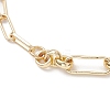 Brass Paperclip Chain Bracelets for Women BJEW-JB12826-4