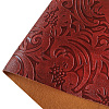 Embossed Flower Pattern Imitation Leather Fabric PW-WG18445-06-1