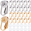 SOFPLATE 40Pcs 2 Colors 304 Stainless Steel Clip-on Earring Findings STAS-SP0001-22-1