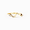 Wave Shaped 925 Sterling Silver Micro Pave Clear Cubic Zirconia Finger Rings FS-WG6021D-07-1