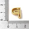 Brass Micro Pave Clear Cubic Zirconia Charms ZIRC-C009-01G-P-3